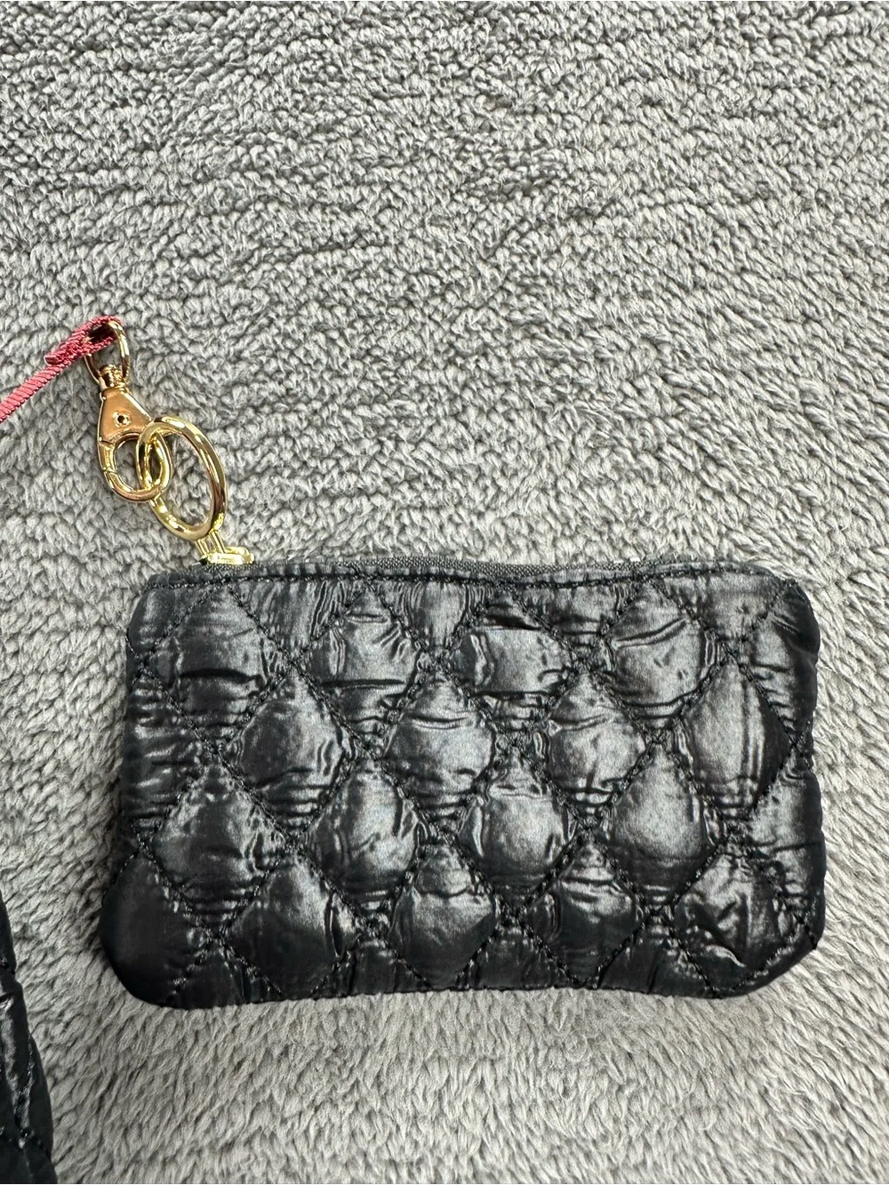 Heart Love by Charo Black Quilted Shoulder Hobo Bag New